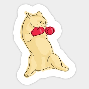 My cat is a boxer Sticker